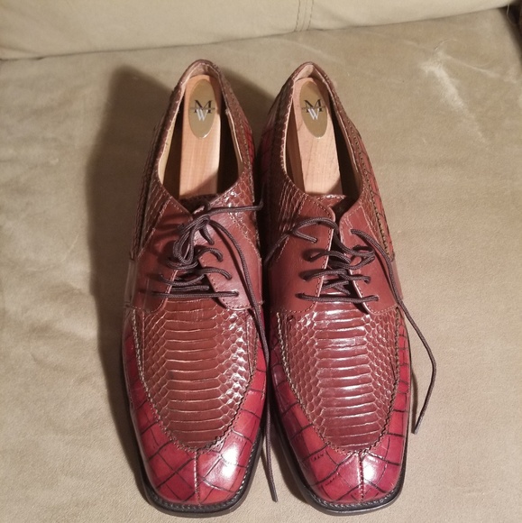 stacy adams snakeskin shoes